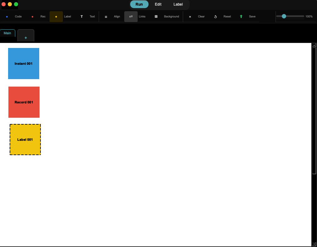 360Code tagging board in edit mode
